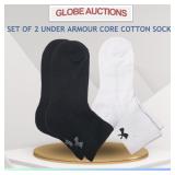 SET OF 2 UNDER ARMOUR CORE COTTON SOCKS