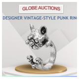 DESIGNER VINTAGE-STYLE PUNK RING