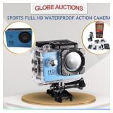 NEW FULL HD WATERPROOF ACTION CAMERA+ACCESSORIES