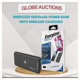 ENERGIZER 10000mAh POWER BANK W/ WIRELESS CHARGING