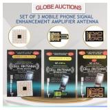 SET OF 3 MOBILE PHONE SIGNAL ENHANCEMENT ANTENNA