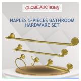 NAPLES 5-PIECES  BATHROOM HARDWARE SET (MSP: $151)