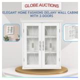 ELEGANT HOME  FASHIONS DELANY WALL CABINET+2-DOORS
