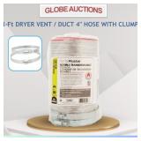 8-Ft DRYER VENT / DUCT 4" HOSE WITH CLUMPS