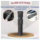 NEW RECHARGEABLE SUPER BRIGHT, ZOOMABLE FLASHLIGHT