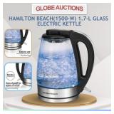 LOOKS NEW HB (1500-W) 1.7-L GLASS ELECTRIC KETTLE
