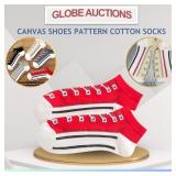 CANVAS SHOES PATTERN COTTON SOCKS