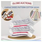 CANVAS SHOES PATTERN COTTON SOCKS
