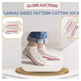 CANVAS SHOES PATTERN COTTON SOCKS