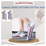 CANVAS SHOES PATTERN COTTON SOCKS