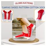 CANVAS SHOES PATTERN COTTON SOCKS