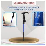 NEW DURALUMIN 4STEP ANTI-SHOCK TREKKING STICK POLE