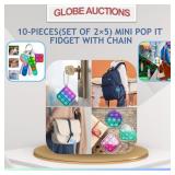 10-PIECES(SET OF 2ï¿½5)MINI POP IT FIDGET WITH CHAIN