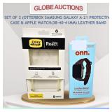 LOOK NEW SET OF 2(PROTECTIVE CASE + LEATHER BAND )