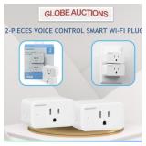 LOOKS NEW 2-PIECES VOICE CONTROL SMART WI-FI PLUGS