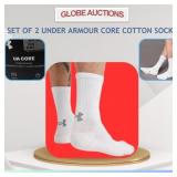 SET OF 2 UNDER ARMOUR CORE COTTON SOCKS