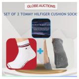 SET OF 2 TOMMY HILFIGER CUSHION SOCKS