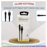 LOOKS NEW SCOSCHE 10-FT HEAVY DUTY MICRO USB CABLE