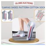CANVAS SHOES PATTERN COTTON SOCKS