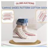 CANVAS SHOES PATTERN COTTON SOCKS