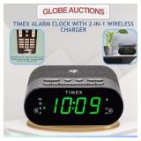 LOOK NEW TIMEX ALARM CLOCK W/ 2IN1 WIRELESS CHARGR