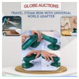TRAVEL STEAM IRON WITH UNIVERSAL WORLD ADAPTER