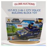 157-PCS 2-IN-1 CITY POLICE BUILDING BLOCK TOY