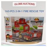 163-PCS 2-IN-1 FIRE RESCUE TOY