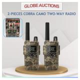 LOOKS NEW 2-PCS COBRA CAMO TWO-WAY RADIO(MSP:$159)