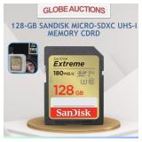 LOOK NEW 128GB SANDISK MICRO-SDXC UHSI MEMORY CDRD