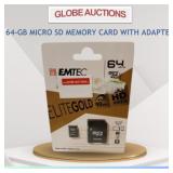 LOOKS NEW 64-GB MICRO SD MEMORY CARD WITH ADAPTER