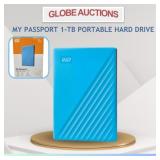 LOOKS NEW MY PASSPORT 1-TB PORTABLE HARD DRIVE