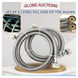 SET OF 2 (STEEL FILL HOSE KIT FOR WASHER)