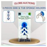3-PCS SINK & TUB SPONGE HOLDERS