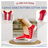 CANVAS SHOES PATTERN COTTON SOCKS