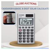 LOOK NEW CASIO(HS8VA)BASIC 8DIGIT SOLAR CALCULATOR