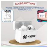 LOOKS NEW WICKED AUDIO APOC EARBUDS+CHARGING CASE