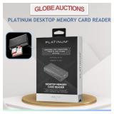 LOOKS NEW PLATINUM DESKTOP MEMORY CARD READER