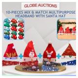 10-PCS MIX & MATCH MULTIPURPOSE HEADBAND+SANTA HAT