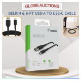 LOOKS NEW BELKIN 6.6-FT USB-A TO USB-C CABLE