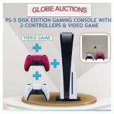 PS-5 DISK GAMING CONSOLE+2 CONTROLLERS+VIDEO GAME
