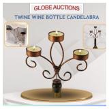 TWINE WINE BOTTLE CANDELABRA