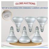SET OF 6 SYLVANIA(10W) DIMMABLE LUMINUS LED BULBS