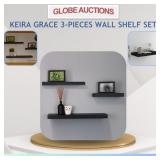 LOOKS NEW KEIRA GRACE 3-PIECES WALL SHELF SET