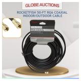 ROCKETFISH 50-FT RG6 COAXIAL INDOOR/OUTDOOR CABLE