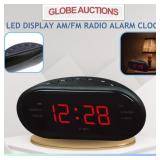LOOKS NEW LED DISPLAY AM/FM RADIO ALARM CLOCK