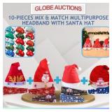 10-PCS MIX & MATCH MULTIPURPOSE HEADBAND+SANTA HAT