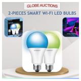 LOOKS NEW 2-PIECES SMART WI-FI LED BULBS