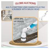 MULTI-FUNCTION LONG HANDLE E-SCRUBBER W/BRUSH HEAD