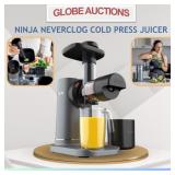 LOOKS NEW NINJA NEVERCLOG COLD PRESS JUICER